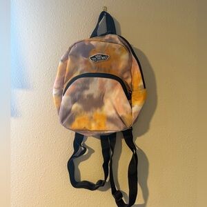 Vans “off the wall” Tie-Dye Mini Backpack in Yellow, Orange, Cream, Gray